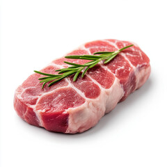 Fototapeta premium Fresh raw duck breast with rosemary garnish, perfect for gourmet dishes. This high quality ingredient is ideal for culinary enthusiasts looking to elevate their cooking