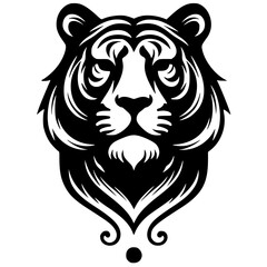 Obraz premium Tiger portrait silhouette