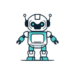 Flat Design Robot Illustrations - Digital Future and AI