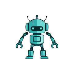 Flat Design Robot Illustrations - Digital Future and AI