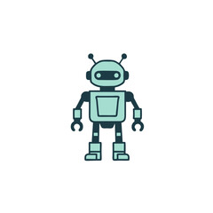 Flat Design Robot Illustrations - Digital Future and AI