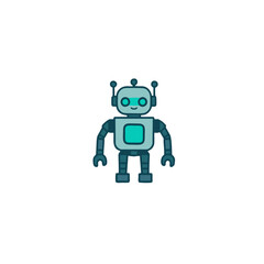 Flat Design Robot Illustrations - Digital Future and AI