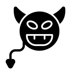 Devil Grin Solid Icon