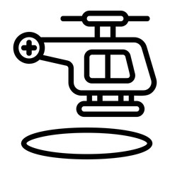Heliport Line Icon