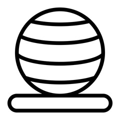 Pilates Ball Line Icon