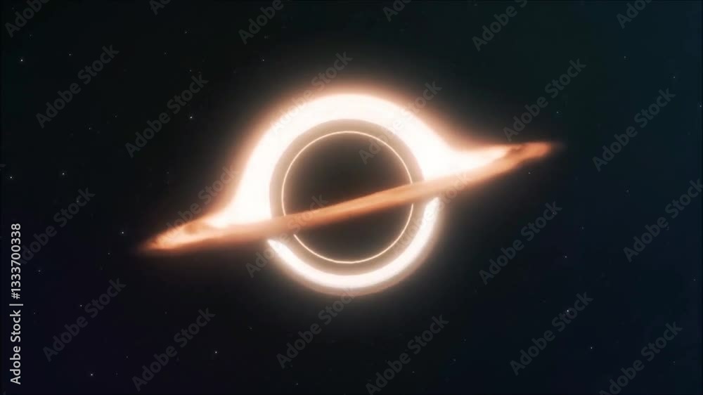 Canvas Prints animation depicting a black hole in deep space.