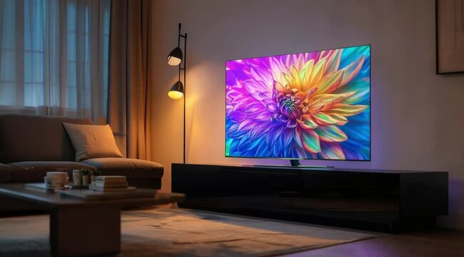 Family Room Transformed by Smart TV Entertainment Experience

, smooth repeating motion for background video animation