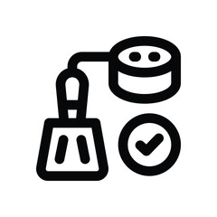 data cleansing line icon. Clean and minimalist vector icon for websites, mobile apps, presentations, and logos. Fully scalable and customizable for any project.
