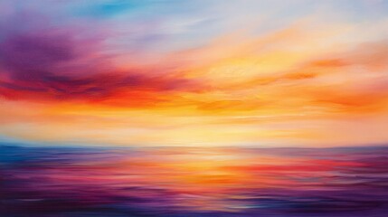 Vibrant Abstract Sunset with Hues of Orange, Pink, and Purple