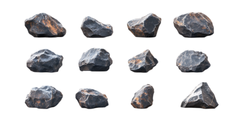 Pack Meteor Set on Transparent Background for Space Art, Astronomy Illustrations, and Cosmic Designs