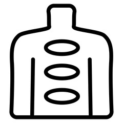 Back stone Line Icon