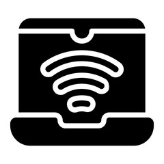 Internet online work Solid Icon