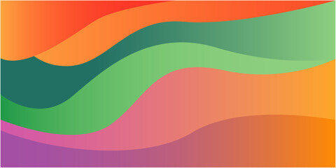 Colorful wave gradation wallpaper. Warm tone color gradation background. Vector illustration.