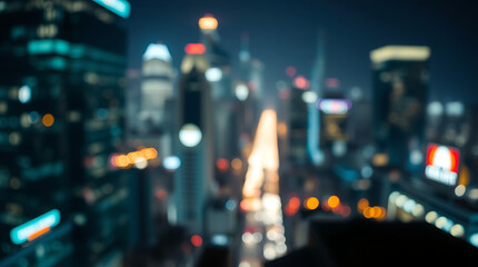 Fototapeta premium Blurred abstract bokeh background of San Francisco city lights at night, Created by Generative AI