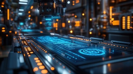 Futuristic Factory Automation: Advanced Tech on Display