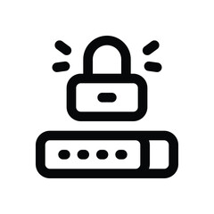 password line icon. Clean and minimalist vector icon for websites, mobile apps, presentations, and logos. Fully scalable and customizable for any project.