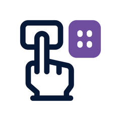 Obraz premium pin code dual tone icon. Sleek and modern vector icon for websites, mobile apps, marketing materials, and corporate design. Fully scalable and ready to use.