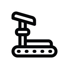 treadmill line icon. Clean and minimalist vector icon for websites, mobile apps, presentations, and logos. Fully scalable and customizable for any project.