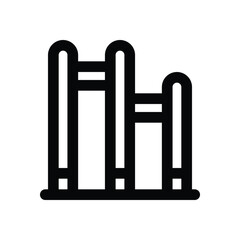 pull up line icon. Clean and minimalist vector icon for websites, mobile apps, presentations, and logos. Fully scalable and customizable for any project.