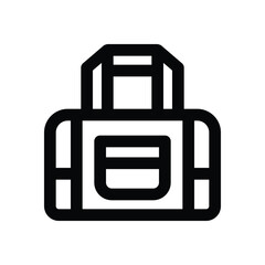 sport bag line icon. Clean and minimalist vector icon for websites, mobile apps, presentations, and logos. Fully scalable and customizable for any project.