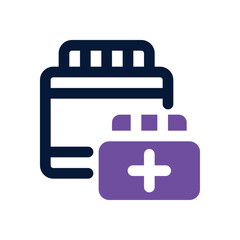 supplement dual tone icon. Sleek and modern vector icon for websites, mobile apps, marketing materials, and corporate design. Fully scalable and ready to use.