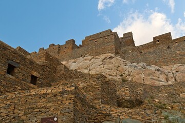 Thee Ain historical village was built in the 10th century from polished stones in the Al Baha...