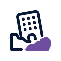 earthquake dual tone icon. Sleek and modern vector icon for websites, mobile apps, marketing materials, and corporate design. Fully scalable and ready to use.