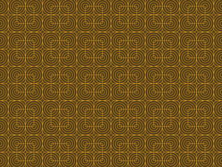 circles and square pattern line art with stars in brown and gold 