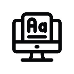 vocabulary line icon. Clean and minimalist vector icon for websites, mobile apps, presentations, and logos. Fully scalable and customizable for any project.