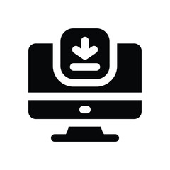 download glyph icon. Strong and solid vector icon for websites, mobile interfaces, presentations, and visual branding. High quality and easy to edit.