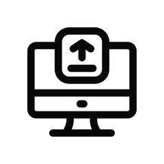 upload line icon. Clean and minimalist vector icon for websites, mobile apps, presentations, and logos. Fully scalable and customizable for any project.