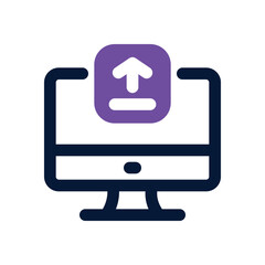 upload dual tone icon. Sleek and modern vector icon for websites, mobile apps, marketing materials, and corporate design. Fully scalable and ready to use.