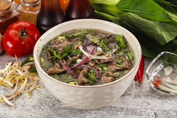 Vietnamese cuisine - Pho Bo soup with beef