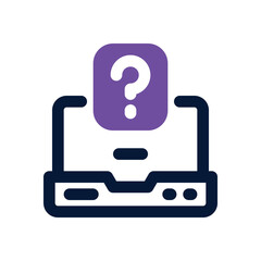 Obraz premium question dual tone icon. Sleek and modern vector icon for websites, mobile apps, marketing materials, and corporate design. Fully scalable and ready to use.