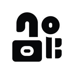 pre release access glyph icon. Strong and solid vector icon for websites, mobile interfaces, presentations, and visual branding. High quality and easy to edit.