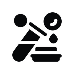 experiment glyph icon. Strong and solid vector icon for websites, mobile interfaces, presentations, and visual branding. High quality and easy to edit.