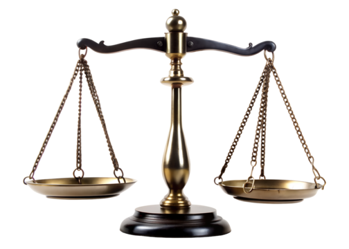 black scale of justice clipart image on transparent background