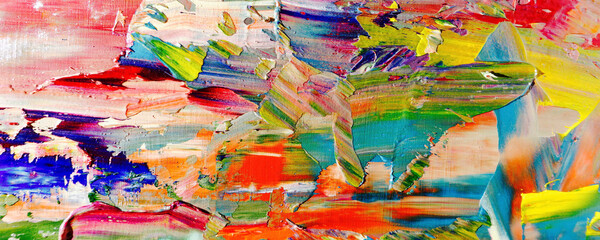 Fototapeta premium Abstract art background . Hand painting artwork on canvas .