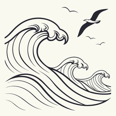 Minimalist Abstract Waves in Monotone