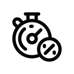 stopwatch line icon. Clean and minimalist vector icon for websites, mobile apps, presentations, and logos. Fully scalable and customizable for any project.