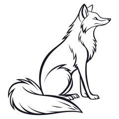 Minimalist Animal Outline Series - Fox