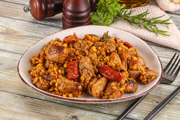 Rasted chicken meat with ptitim