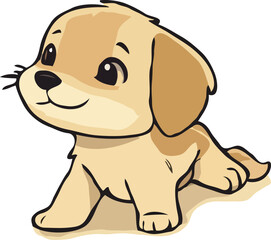 cute puppy vector art