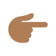 Backhand Index Pointing Right (Medium Skin)
