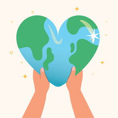 Happy earth day concept, Save the planet concept.