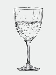 empty wine glass