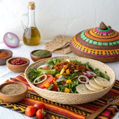 a-fresh-vietnamese-shrimp-and-papaya-salad-on-a-smart table