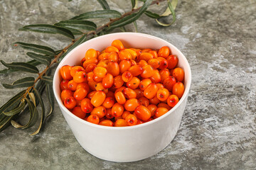 Natural organic ripe sweet buckthorn