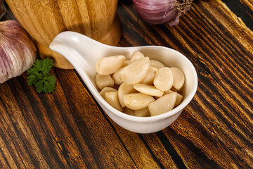 Tasty aroma marinated garlic cloves