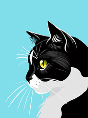  Cat Graphic Design vector art